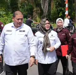 Kades Lubuk Raman Sambut Tim Verifikasi Lomba Desa Tingkat Provinsi Bersama Wabup Sumarni