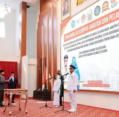 Gubernur Sulsel Lantik Wali Kota dan Wakil Wali Kota Palopo Periode 2025–2030