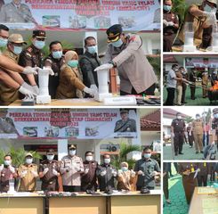 Kejari dan Pemkab Bangka Tengah Musnahkan Barang Bukti Demi Wujud Transparansi dan Akuntabilitas Penegakan Hukum