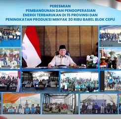 Presiden Prabowo Resmikan Proyek Energi Terbarukan di 15 Provinsi, PGE Mulai Eksplorasi PLTP Gunung Tiga 55 MW di Lampung