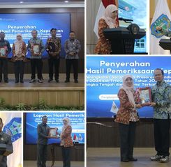 Penyerahan LHP Kepatuhan Sarana Prasarana Pendidikan Dasar dari BPK Babel kepada Pemkab Bangka Tengah