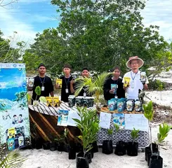 Pelajar SMKN 2 Koba Gelar Pameran Produk Usaha di Wisata Danau Kaolin Demi Latih Jiwa Kewirausahaan