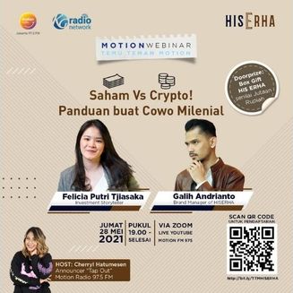 Motion Webinar: Saham vs. Crypto, Panduan Buat Cowok Milenial