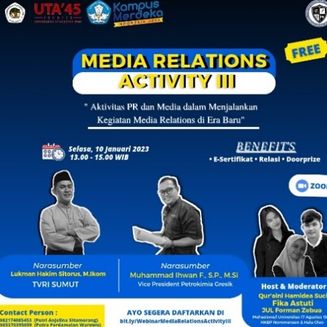 Aktivitas PR dan Media dalam Jalankan Kegiatan Media Relations di Era Baru