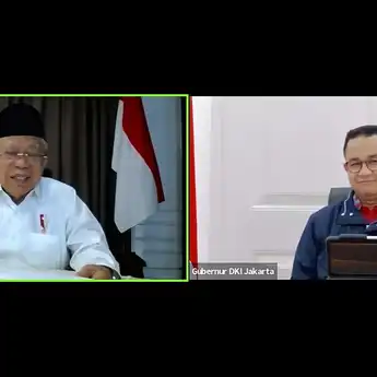 Ma'ruf Amin & Anies Baswedan Bahas Progres Penanganan Wabah Covid-19