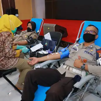 Peduli Covid-19, Satgas Aman Nusa II Progo Polda DIY  Gelar Donor Darah