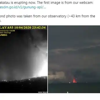 Anak Gunung Krakatau Erupsi, Dentuman Aneh Terdengar di Jakarta Hingga Palembang