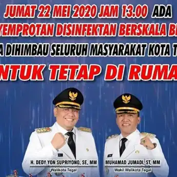 Akhiri PSBB di Tegal, Pemkot Tutup dengan Sirene dan Pesta Kembang Api