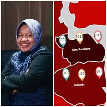 Risma Tuai Pujian Meski Kota Surabaya Jadi Zona Hitam Persebaran Covid-19