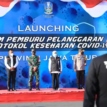 Jatim Launching Tim Hunter Pelanggar Protokol Kesehatan Covid-19