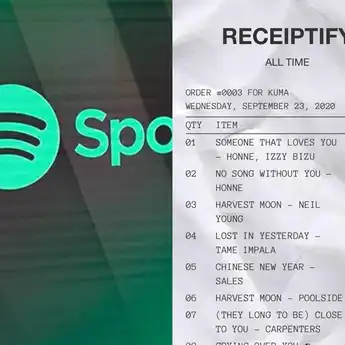 Cara Membuat Receiptify, Playlist Lagu jadi Struk Belanja yang Lagi Trending