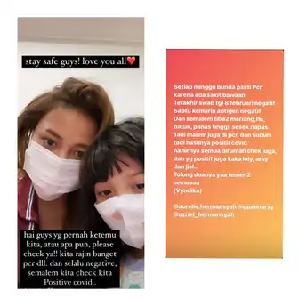 Keluarga A6 Terkonfirmasi Positif Covid-19, Aurel : yang Pernah Ketemu Kita Please Cek!