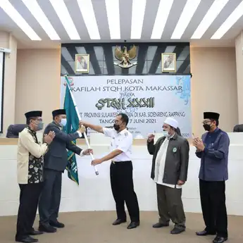 Target Juara Umum, Wali Kota Makassar Lepas Peserta Seleksi Tilawatil Quran dan Hadits ke-32