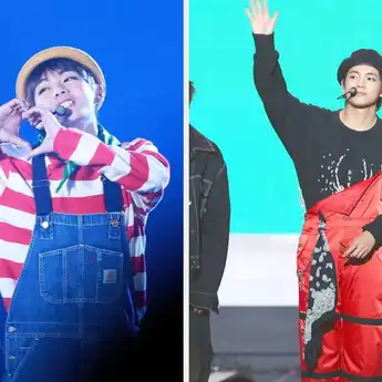 10 Potret V BTS dengan Outfit Overall Lucu, ARMY Auto Gemes!