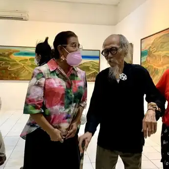 Lintasi Waktu, Djoko Pekik Sang Maestro Lukisan Pamerkan Lukisan Bernuansa Pandemi