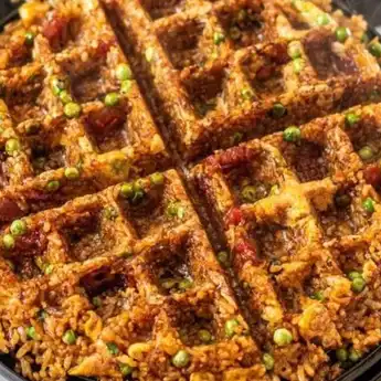 Biar Anak Nafsu Makan, Begini Cara Buat Nasi Goreng Waffle
