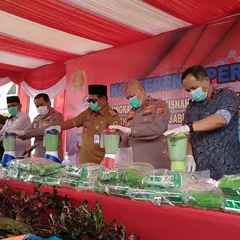 Polda Kalsel Musnahkan 45kg Sabu, Puluhan Ribu Jiwa Terselamatkan