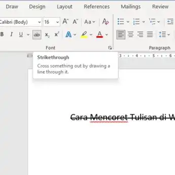 3 Cara Mencoret Tulisan di Word Secara Mudah dan Cepat