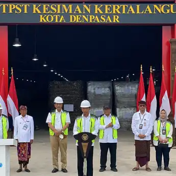 Presiden RI Joko Widodo Resmikan TPST Kota Denpasar, Berharap Jadi Solusi Penanganan Sampah Berkelanjutan