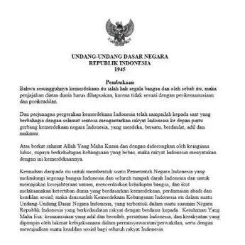Apa Makna Alinea Pertama Pembukaan UUD 1945? Simak Jawabannya di Sini!