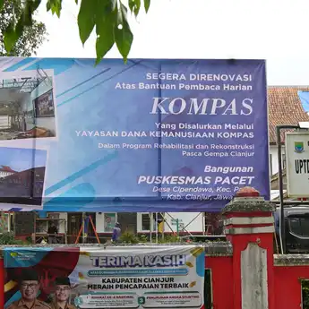 Yayasan Dana Kemanusiaan Kompas Memulai Pembangunan dan Rehabilitasi Sekolah dan Puskesmas yang Terdampak Gempa Cianjur