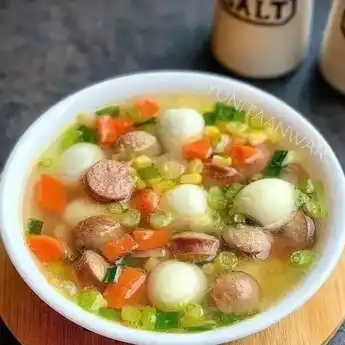 Resep Membuat Sayur Sop Campur Isi Sosis Telur Puyuh dan Jagung