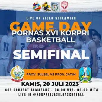 Taklukkan Papua, Tim Basket Pemprov Sulsel Hadapi Jatim di Semifinal Pornas XVI Korpri