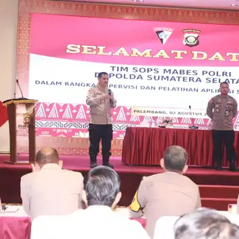 Supervisi dan Pelatihan Personel Polda Sumsel terkait Sistem SOT, DORS dan EWS