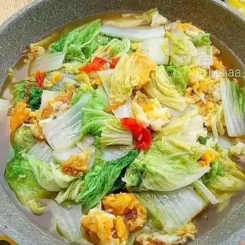 Resep Membuat Oseng Sawi Putih Campur Telor Orak-Arik, Kaya Akan Gizi