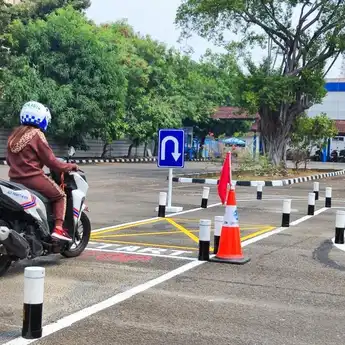 Uji SIM C Dipermudah, Polres Karanganyar Sampai Buat Bimbel Berkendara