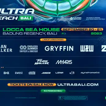 ULTRA Beach Bali dan Resistance Bali Umumkan Headliner Tahun 2023,  Ada Zedd, Alan Walker, Dubfire hingga Ilario Alicante 