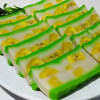 Resep Kue Nagasari Lapis Pandan Kukus lezat dan Menggugah Selera