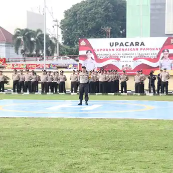 Kapolda Sumsel Pimpin Upacara Kenaikan Pangkat Periode 1 Januari 2024