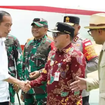 Pj. Bupati PPU Dampingi Presiden RI, Joko Widodo Meresmikan Sejumlah Proyek Strategis Nasional Di Kawasan Ibu Kota