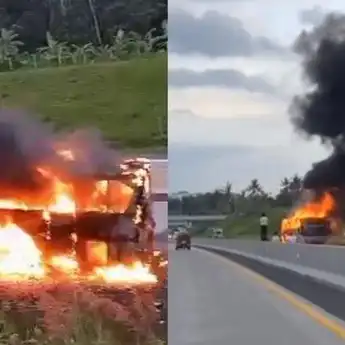 Dugaan Sementara Penyebab Kebakaran Bus Rosalia di Tol Boyolali