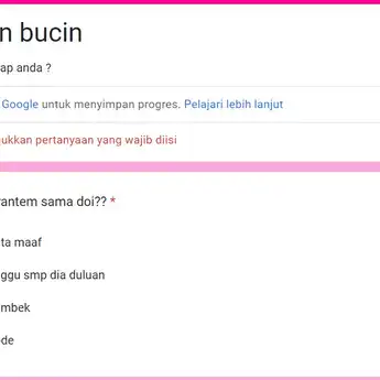 2 Link Ujian Tes Bucin Google Forms Viral serta Cara Memainkannya