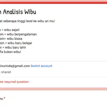 Link Ujian Wibu Google Form yang Lagi Viral, dan Cara Memainkannya