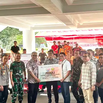 KPw BI Sulut, BMPD, dan FKIJK Sulut Kompak Beri Bantuan Korban Letusan Gunung Ruang