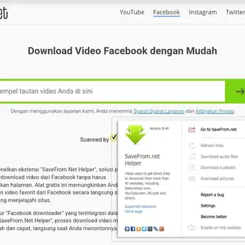 Unduh Video Facebook Melalui SaveFrom.net