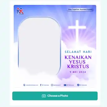 33 Twibbon Hari Kenaikan Yesus Kristus 2024 beserta Cara Memasangnya