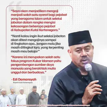 Mengaji Akan Jadi Salah Syarat Seleksi Jabatan
