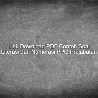 3 Link Download PDF Contoh Soal Literasi dan Numerasi PPG Prajabatan