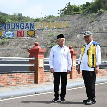 Resmikan Bendungan Cipanas, Ma'ruf Amin Harapkan Peningkatan Produktivitas Pertanian