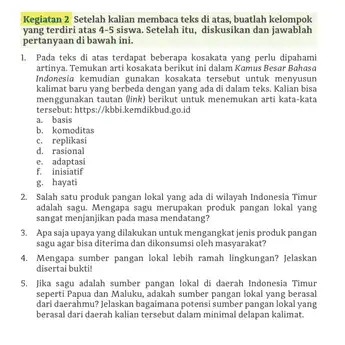 Kunci Jawaban Bahasa Indonesia Kelas 11 Halaman 6 Kurikulum Merdeka