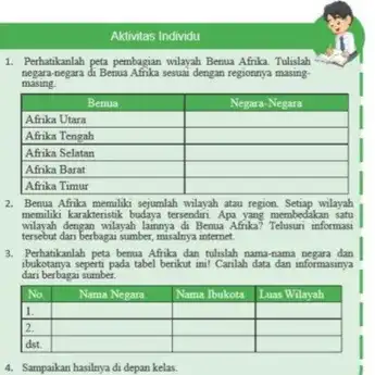 Kunci Jawaban IPS Kelas 9 Halaman 18, Membahas tentang Benua Afrika