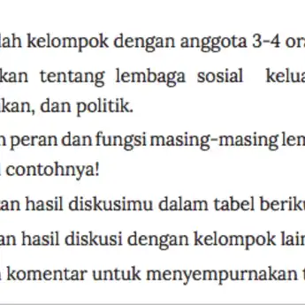 Kunci Jawaban IPS Kelas 8 Halaman 40, tentang Lembaga Sosial