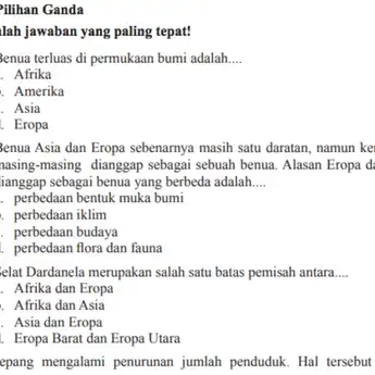 Kunci Jawaban IPS Kelas 9 Halaman 83-84, Soal Uji Kompetensi