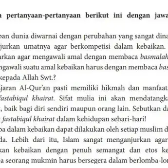 Kunci Jawaban PAI Kelas 10 Halaman 27 Kurikulum Merdeka: Soal Esai