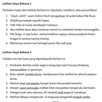 Kunci Jawaban Bahasa Indonesia Kelas 5 Halaman 33 Kurikulum Merdeka
