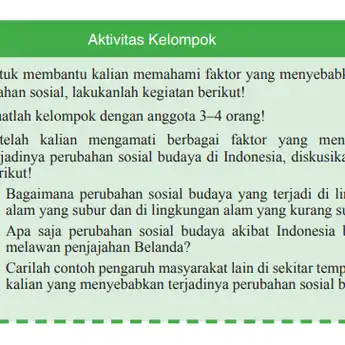 Kunci Jawaban IPS Kelas 9 Halaman 109 Kurikulum 2013, Aktivitas Kelompok